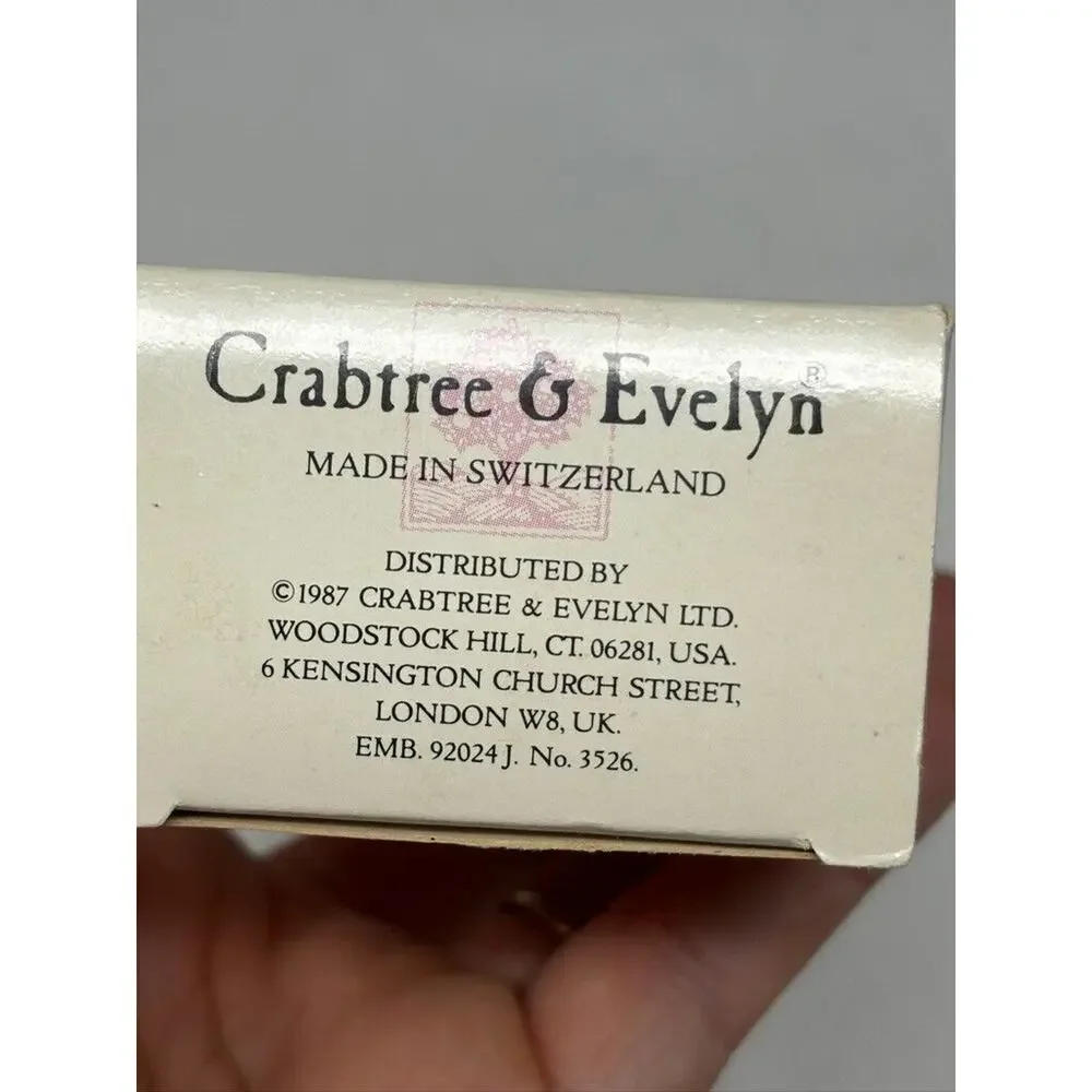 Vtg Crabtree‎ & Evelyn Rosewater with Cold Cream Eau De Rose Bar Soap 3.5 oz NIP
